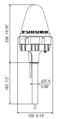 FURUNO IC-119 antenna unit f. Felcom-19 p/n: 00002094200