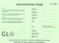 Register of Ship's Cargo Handling Gear English / German version