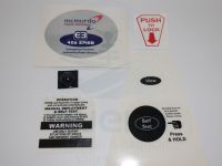 Container label set "Self Test / Press & HOLD" f. Auto Float Free Mounting Bracket