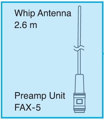 FURUNO whip antenna for FAX-5 - 2,6m length