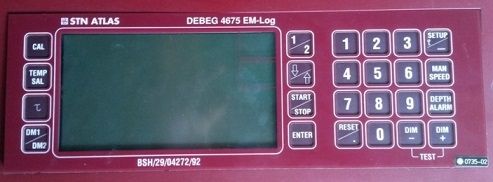 DEBEG 4675 EM Speed Log CDU Control Display Unit, flush mount type (reconditioned)